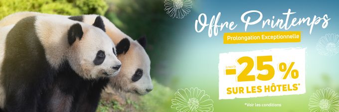 Remise sur les séjours - Offre spéciale printemps - ZooParc de Beauval