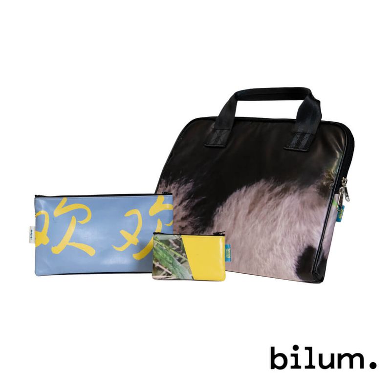 Un lot de pochettes en bâche recyclée BILUM - ZooParc de Beauval