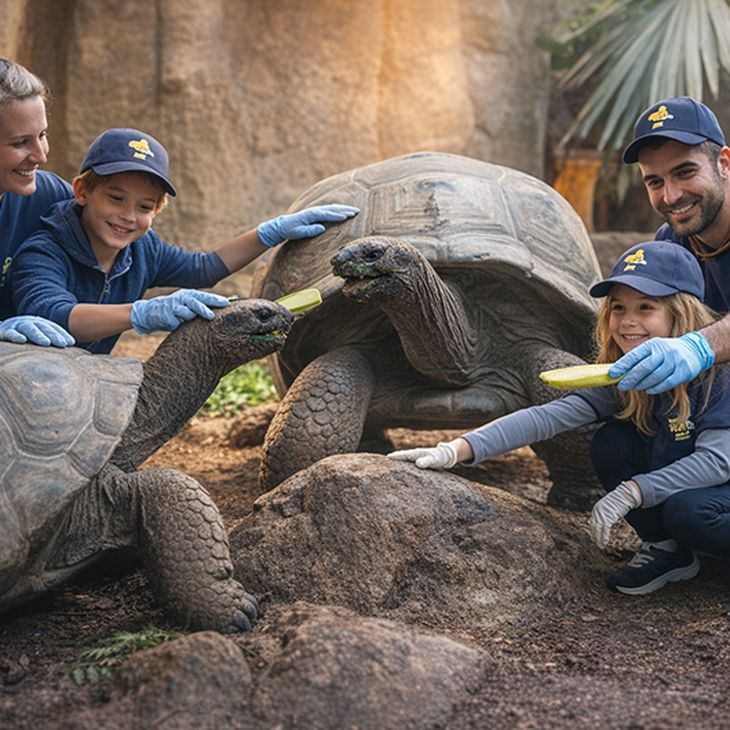 Activité Soigneur d'un Jour Famille - Contact privilégié avec tortues - Au plus près des animaux - ZooParc de Beauval