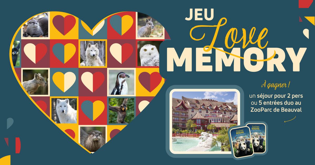 Saint-Valentin 2024 – Jeu Love Memory du 1 février au 24 février 2024