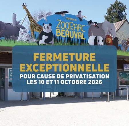 Fermeture exceptionnelle - Privatisation - ZooParc de Beauval