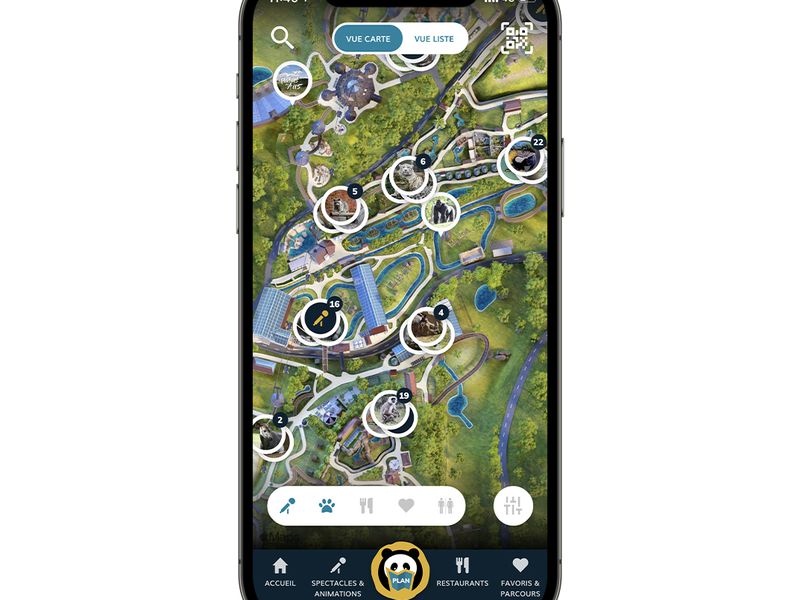 Plan - Application mobile du ZooParc de Beauval