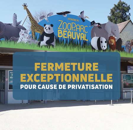 Fermeture exceptionnelle - Privatisation - ZooParc de Beauval